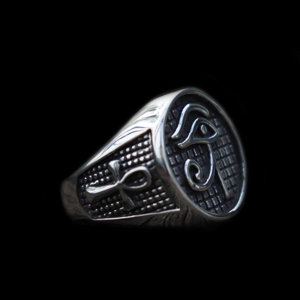 Egyptian Eye Ring in Stainless Steel - GalacticElements