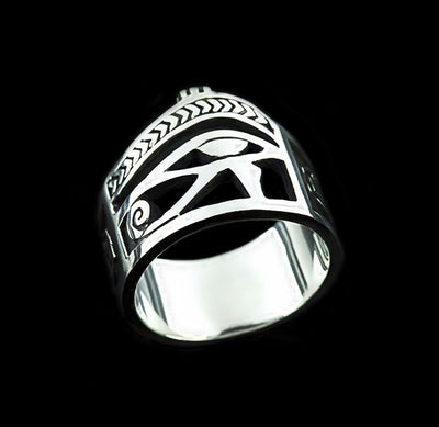 Horus Eye Ring in Stainless Steel - GalacticElements