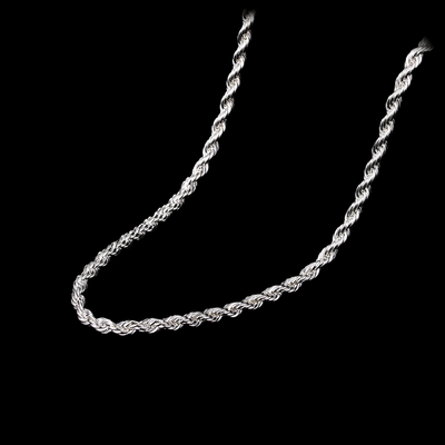 Rope Chain in Silver - GalacticElements