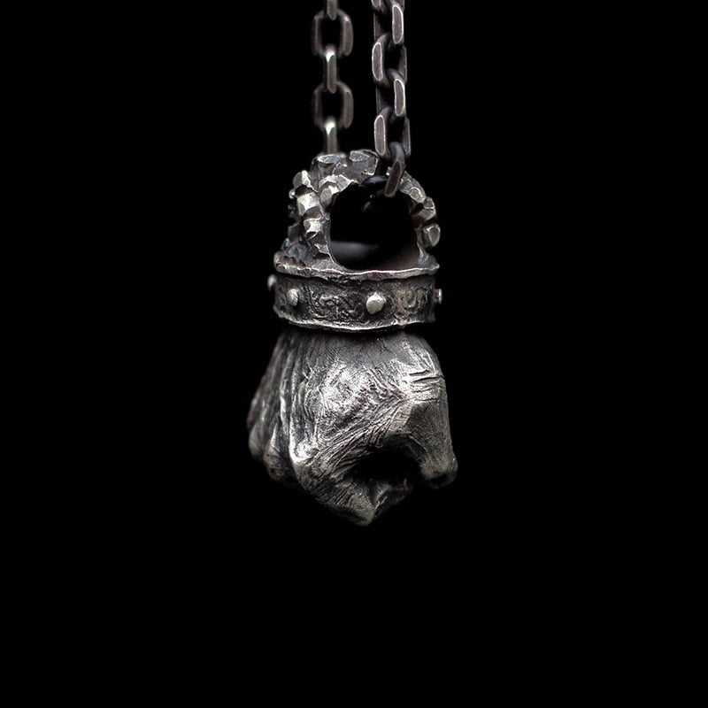 Fist of Fury Pendant in Stainless Steel - GalacticElements