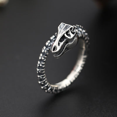 Resizable T-Rex Ring in Sterling Silver - GalacticElements