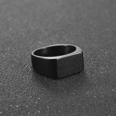Rectangular Vintage Rings in Stainless Steel - GalacticElements