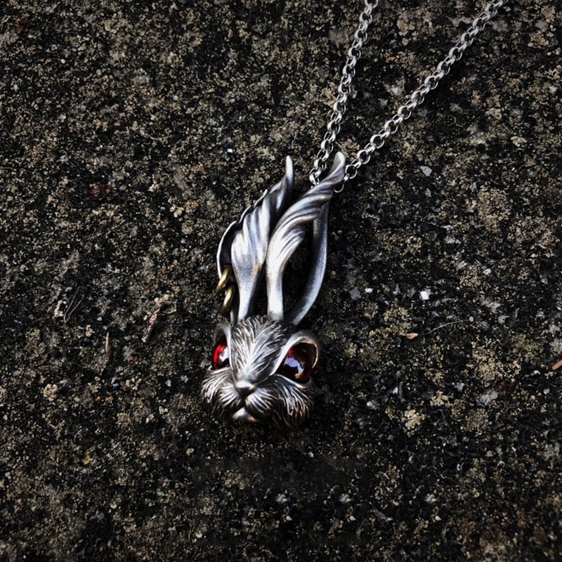 Rabbit Pendant in Stainless Steel - GalacticElements