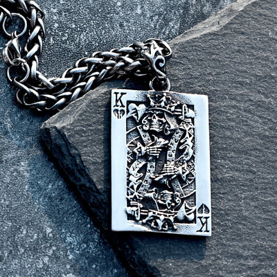 King of Hearts Pendant in Stainless Steel - GalacticElements