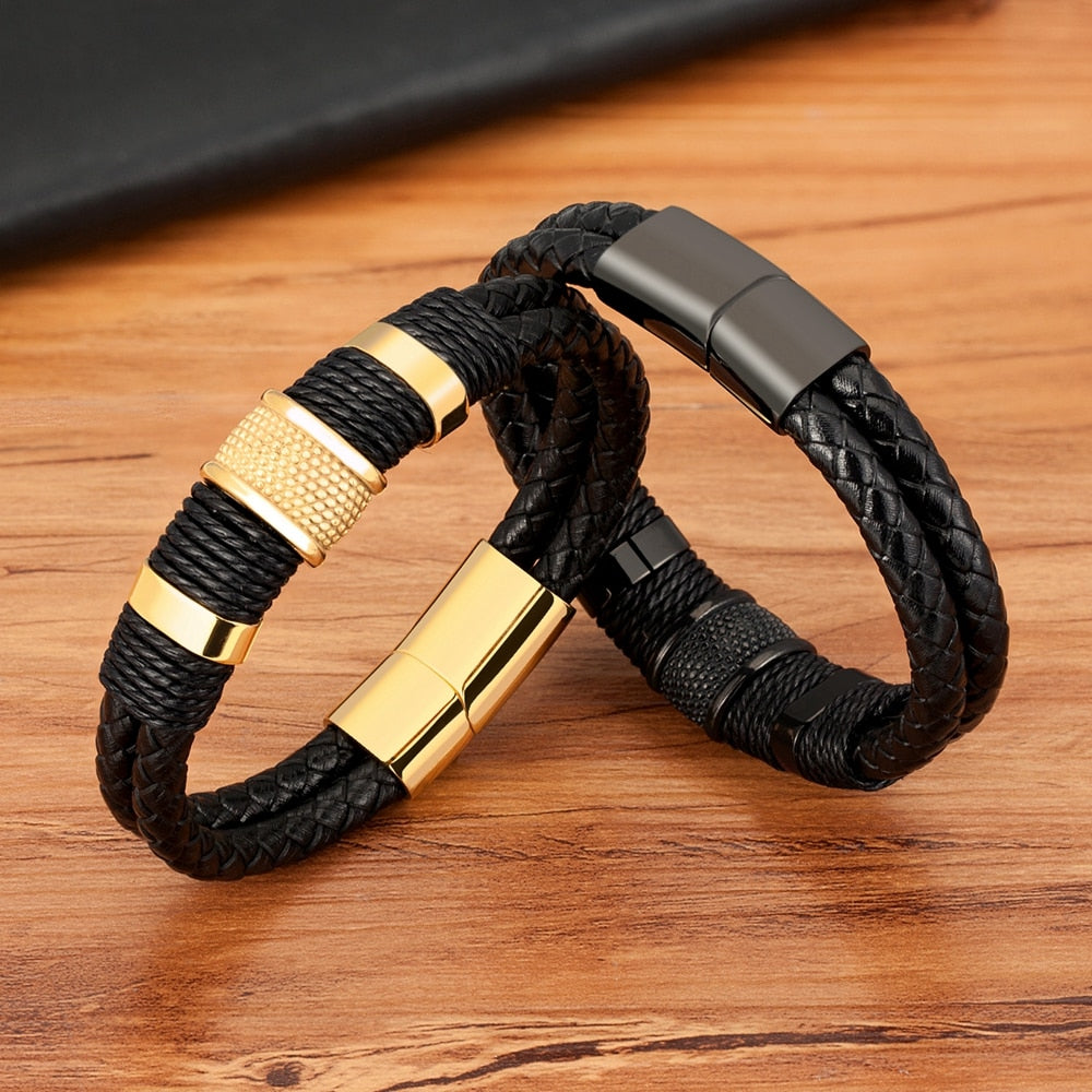 Woven Leather Rope Bracelet - GalacticElements