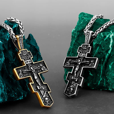 Holy Cross Necklace in Stainless Steel - GalacticElements