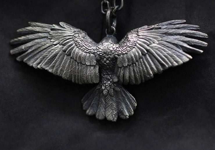 Hawk Pendant in Stainless Steel - GalacticElements