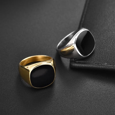 Smooth Stone Classic Rings in Stainless Steel - GalacticElements