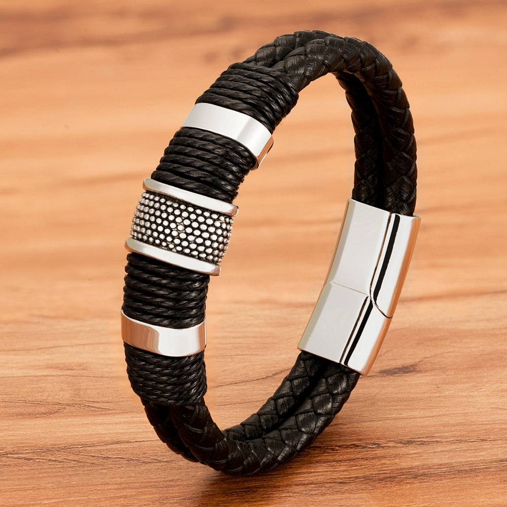 Woven Leather Rope Bracelet - GalacticElements