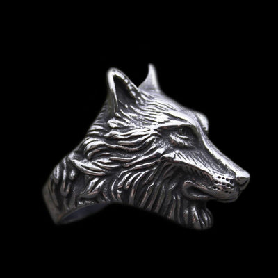 Wild Wolf Ring in Stainless Steel - GalacticElements