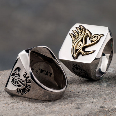 Reflections of Knowledge Ring in Stainless Steel - GalacticElements