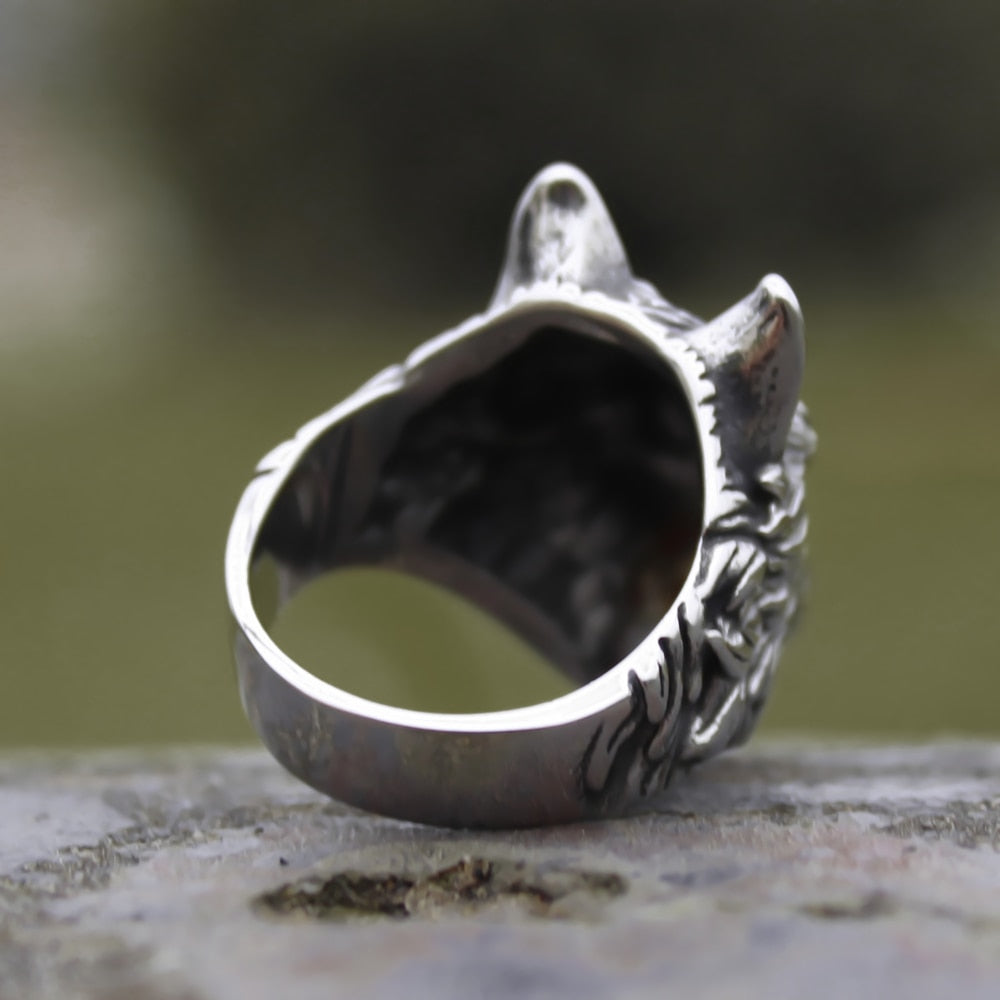 Wild Wolf Ring in Stainless Steel - GalacticElements