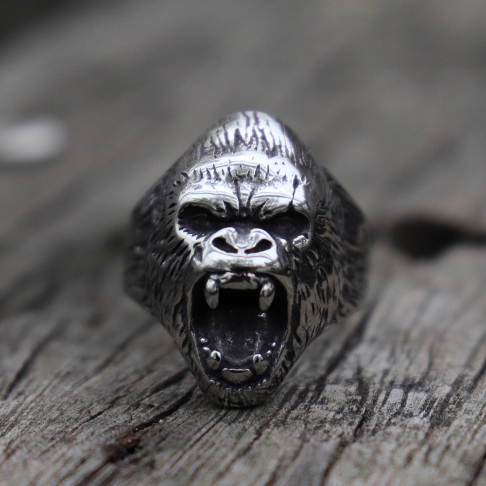 Great Ape Ring in Sterling Silver - GalacticElements