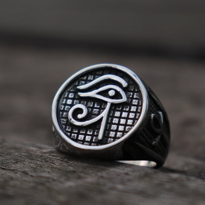 Egyptian Eye Ring in Stainless Steel - GalacticElements