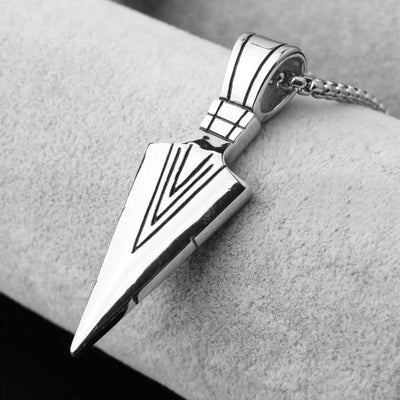 Windrunner Arrow Head Necklace in Stainless Steel - GalacticElements
